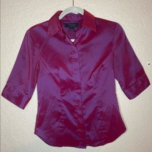 Vintage Express button down 3/4 Sleeve top